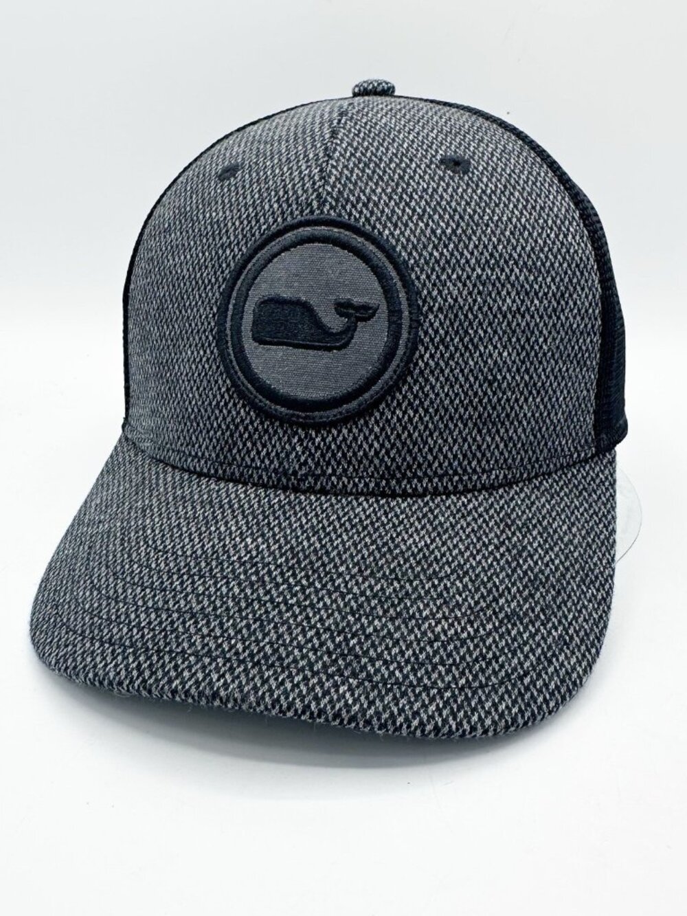 NEW Vineyard Vines OTG Houndstooth Patch Trucker Hat Gray Harbor Snapback OSFA